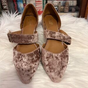 Mossimo Velvet Mary Jane Flats in Pink